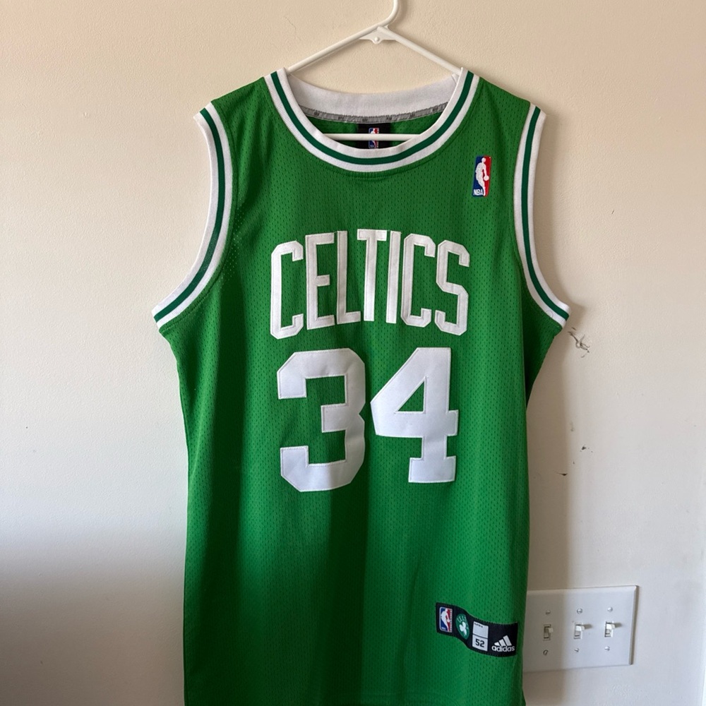 Men’s Adidas Paul Pierce #34 Boston Celtics Authentic Jersey  Sz 52 - Green